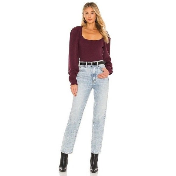 Free People Saffron Sweater Pomegranate Wine - Picture 3 of 5